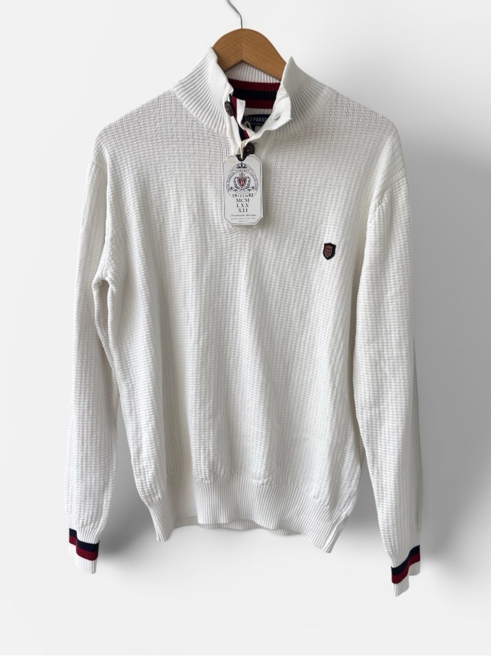 Paul Parker Pullover Sweater Ecru Size Large NWT